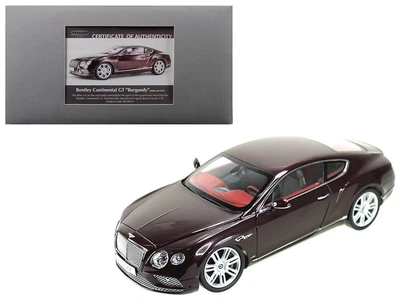 $222.22 • Buy 2016 Bentley Continental GT LHD Burgundy 1/18 Diecast Model Car By Paragon