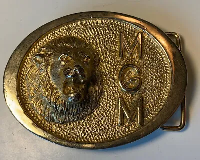 Vintage MGM Metro-Goldwyn-Mayer Movie Lion Belt Buckle Rare MINTY • $31.50