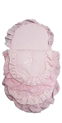 British Made Broderie Anglaise Dolls Pram Set/Bedding Sets/Pram Footmuff/Cosytoe • £17.99