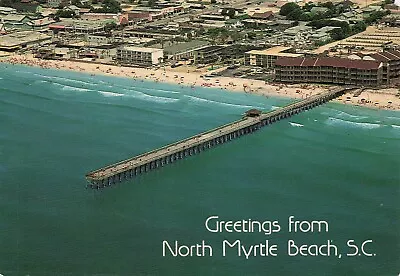 North Myrtle Beach SC Fishing Pier Grand Strand 6x4 Postcard E8 • $8.85