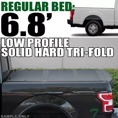 Topline For 2017-2022 F250/F350 6.75 Bed Low Profile Hard Tri Fold Tonneau Cover • $749