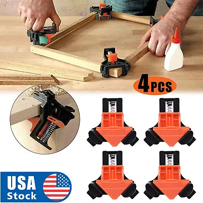 4Pcs/Set 90 Degree Right Angle Clip Clamps Corner Holders Woodworking Hand Tools • $10.99