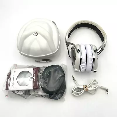 V-Moda Crossfade M-100 Headphones White EUC With Accessories Extra Cushions • $124.99