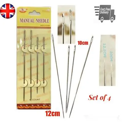 £3.35 • Buy Extra Long Needles Hand Sewing Manual Needling Large Thick Haberdashery Knitting