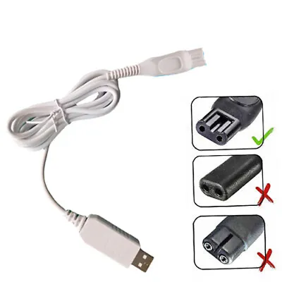 $5.59 • Buy White USB 15V Charger Adapter Power Cable Cord Lead For Philips Shaver Trimmer