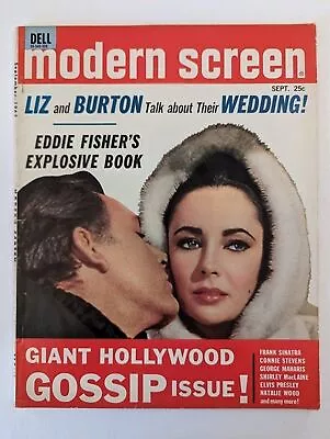 Modern Screen Magazine September 1963 Liz Taylor Frank Sinatra Presley • $6.99