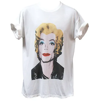 Michael Jackson Marilyn Monroe T Shirt Funny Pop Art Unisex Short Sleeve Top • $17.24