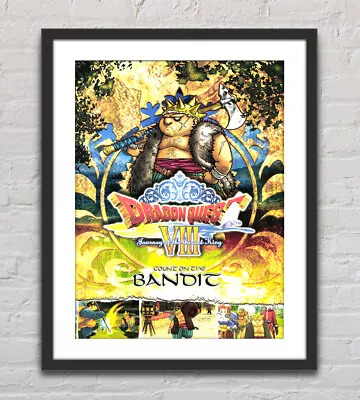 Dragon Quest VIII Count On The Bandit PS2 Glossy Promo Ad Poster Unframed G3378 • $14.98