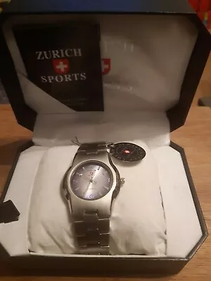 Lovely New Boxed Mens Zurich Sports Watch S- 481G • £25.99