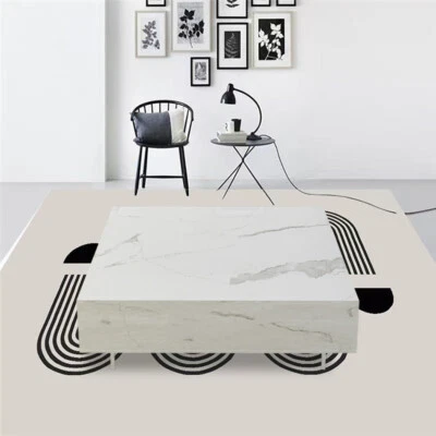 $144.88 • Buy Coffee Table Modern Marble Stripes Living Room Office Design Tables Desk White