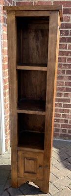 £15 • Buy Tall Slim Display Shelving Cupboard Unit Dark Wood