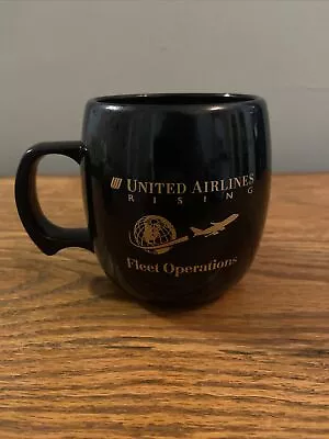 Vintage United Airlines Rising Fleet Operations Heavy Plastic Mug • $9.95