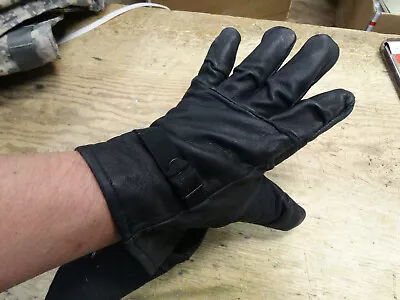 US Military D3A Light Duty Black Leather Gloves (sz 4) • $29.95