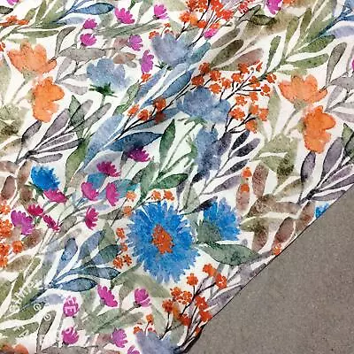 Beautiful Summer Meadow Floral Linen-viscose Mix Dress Fabric - Per Half Metre • £6.20