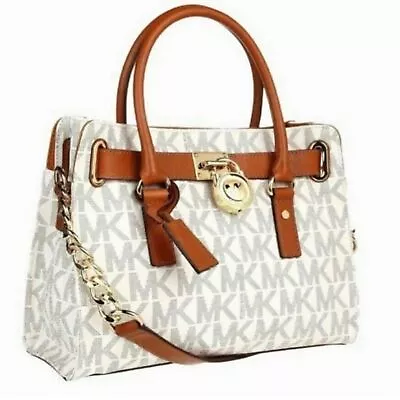 Michael Kors SIGNATURE HAMILTON SAFFIANO SATCHEL SIZE- L • $112