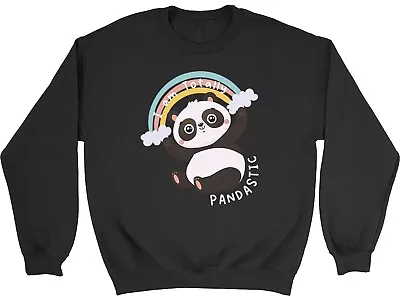 Totally Pandastic Kids Sweatshirt Panda Lover Kawaai Boys Girls Gift Jumper • £12.99