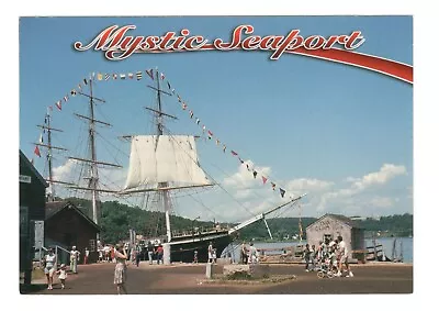 Mystic Seaport Connecticut Unused Postcard 4x6 Art MD25 • $1.25