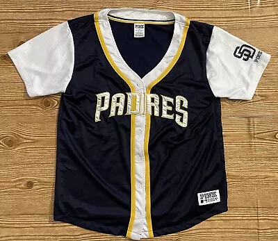 Victoria Secret PINK San Diego Padres Women’s Jersey Size Medium 💙🤍💛⚾️ • $48.85