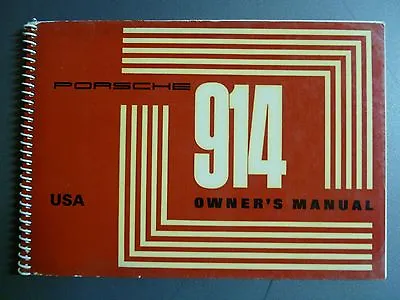 1970 Porsche 914 Factory Owner‘s Manual Driver's Manual USA 1.5M Version English • $99.95