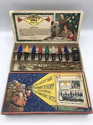 Antique Propp Christmas Lights Vintage Set No. 84 In Original Box • $11.50