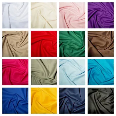 £0.99 • Buy PLAIN Thick Cotton Drill Workwear Fabric Superior Quality 150 Cms Wide Polyester