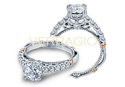 VERRAGIO PARISAN-D-103L 14K Gold And Diamond Engagement Ring New • $1850