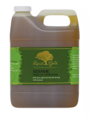 32 Oz PREMIUM UNREFINED SESAME OIL 100% PURE ORGANIC FRESH VIRGIN COLD PRESSED • $22.49