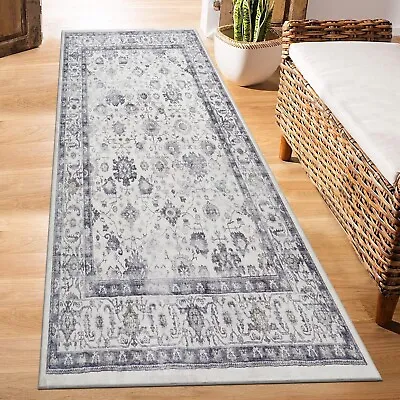 Non Slip Hallway Runner Rug Bedroom Carpet Washable Rugs Kitchen Long Floor Mats • £12.99