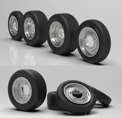 1:18 3D Printed VW “Center Line” Wide Five Front And Rear Wheels With Tires • $60