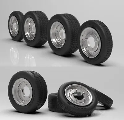 1:25 3D Printed VW “Center Line” Wide Five Front And Rear Wheels With Tires • $45