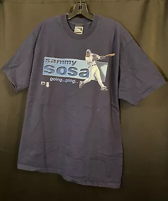 Vintage 90s Pro Player MLB Sammy Sosa Tshirt Chicago Cubs Going Going Gone Sz L • $29.99