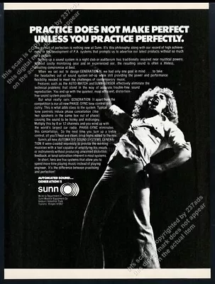 1976 The Who Roger Daltrey Photo Sunn Amps PA System Vintage Print Ad • $9.99