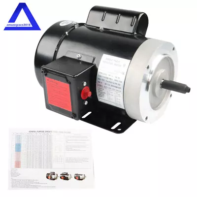 General Purpose Electric Motor 1/2HP 56C 1750RPM 1 Phase TEFC 60HZ 1.88'' Shaft • $127.44