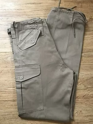 Mens Cotton Cargo Active Outdoor Walking Work Trousers 28 - 30 Beige Khaki • £3.99