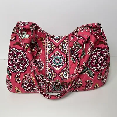 Vera Bradley Call Me Coral Angle Tote Shoulder Bag Rolled Handles B23 • $21.90