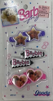 VTG 90s Barbie Hair Clip Barrettes Kindercore Set Of 3 Clips Barbiecore Kidcore • $18
