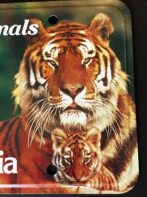 Free Shipping Pennsylvania Save Wild Animals Sample License Plate Tiger & Cub NM • $29.95