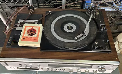 Sears AM/FM Stereo System Turntable Cassette & 8 Track 304.91943 050 FOR PARTS! • $88