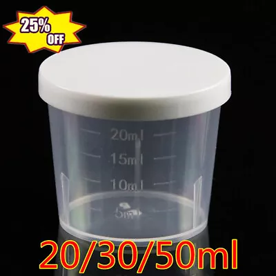 Plastic Medicine Medication Measure Guided Measuring Cup Container Pot • £3.10