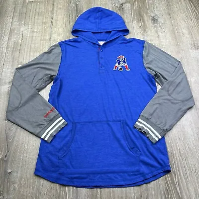 Mitchell & Ness New England Patriots Throwback Button Hoodie Pullover Women’s L • $14.95