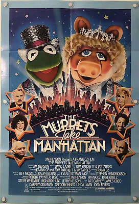 THE MUPPETS TAKE MANHATTAN Original One Sheet SS/Folded Movie Poster - 1984 • $100