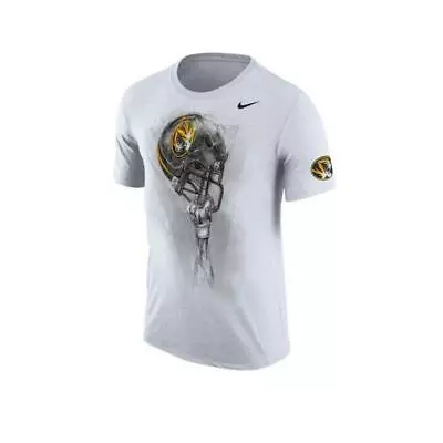 Nike Men's Missouri Tigers Triblend Helmet T-shirt White Medium Mizzou • $25.97