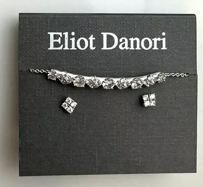 $70 Eliot Danori Nadri Silver-Tone Crystal & Stone Bracelet & Earrings Set NEW • $34.50