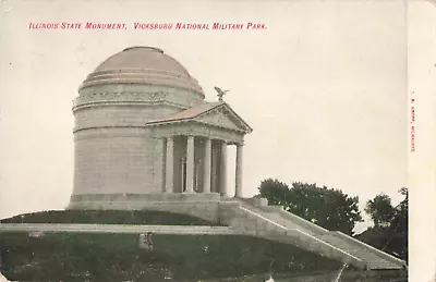 Vicksburg MS Mississippi Illinois State Memorial Monument Vintage Postcard • $6.39