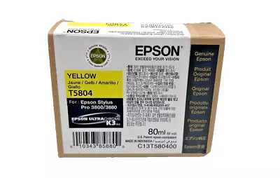 EXPIRED JUNE 2022 Epson Genuine Ink Yellow T5804 Stylus Pro 3800 3880 • $59.98