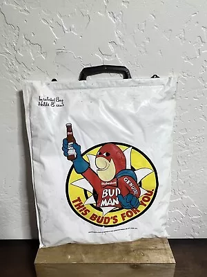 Rare Vintage 1989 Budman Budweiser Insulated Bag Beer Holder Holds 8 Cans • $75