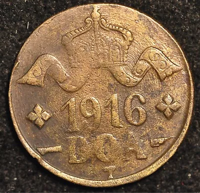 German East Africa 20 Heller 1916 T Brass Issue KM#15a (T12) • £4.99