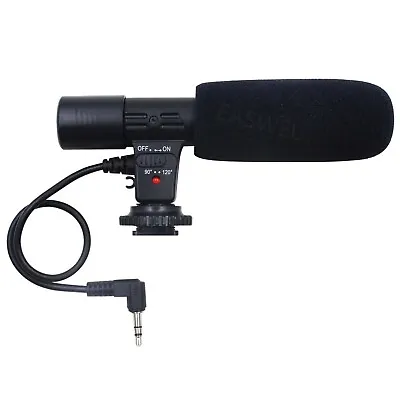 $11.20 • Buy 3.5mm External Stereo Microphone For Canon Nikon DSLR Camera DV Camcorder