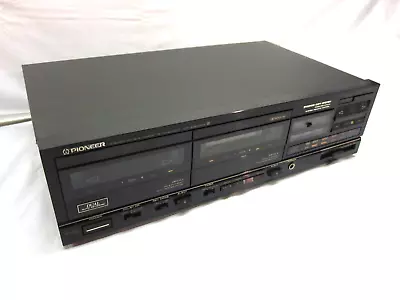 PIONEER Dual Cassette Deck CT-1280WR Made In Japan LOOKS & WORKS MINT  Fast Ship • $59.99