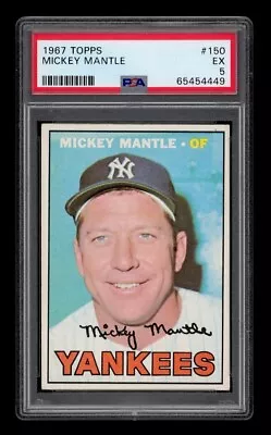 1967 Topps Set-Break #150 Mickey Mantle PSA 5 EX • $261